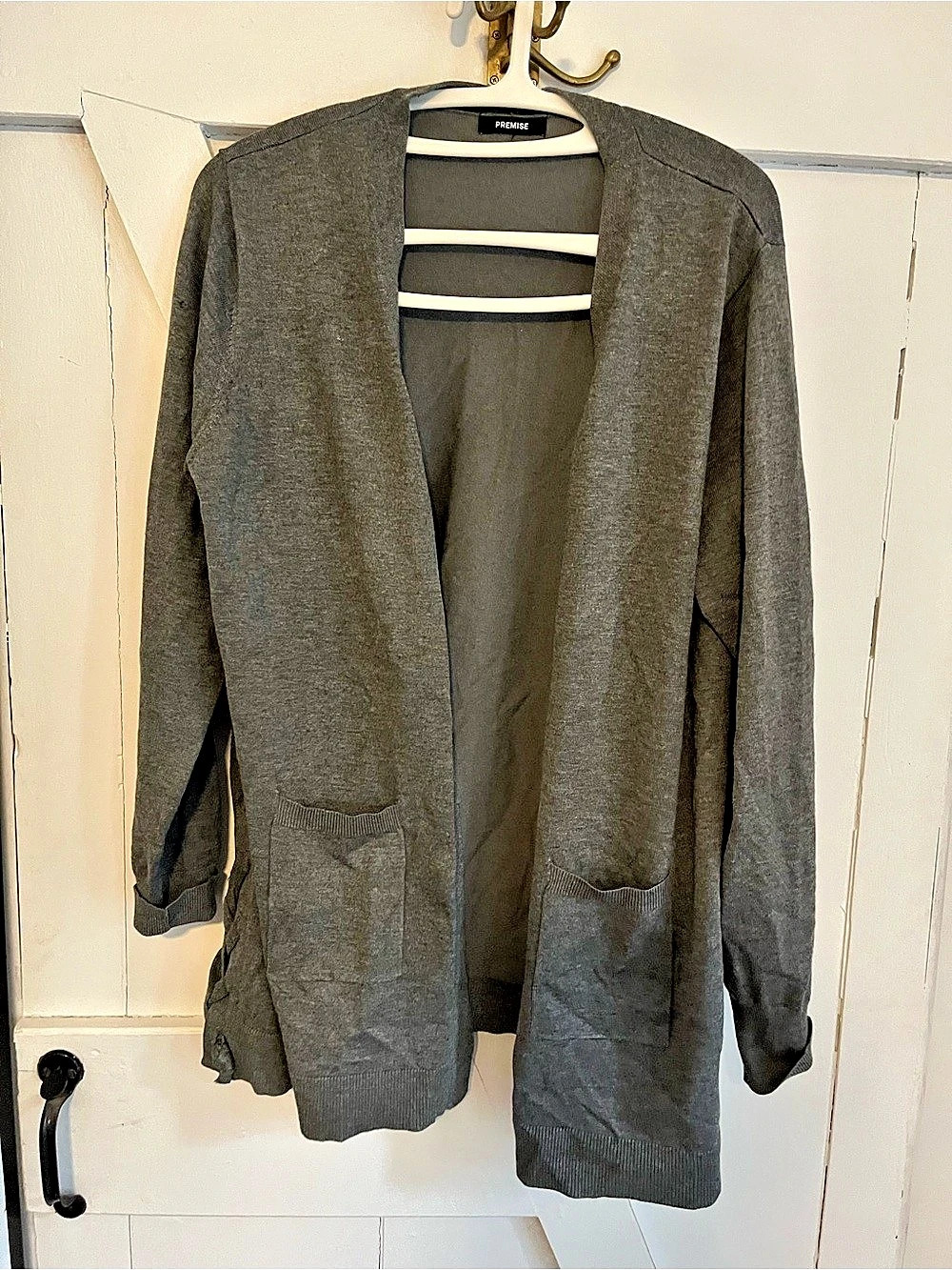 Premise Gray Open-Front Cardigan